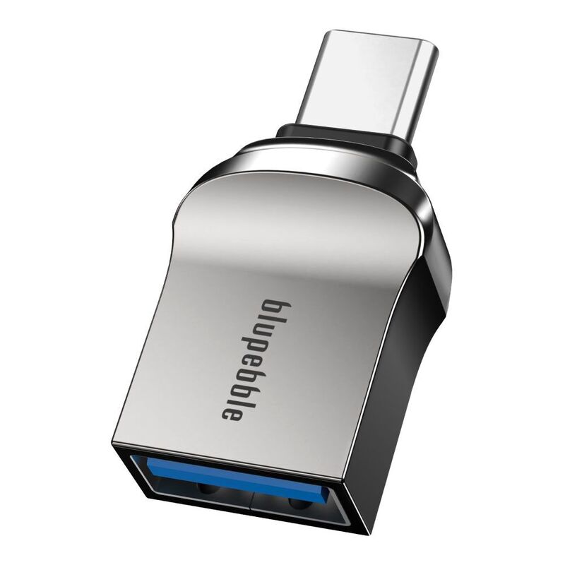 Blupebble USB-C to USB-A 3.1 OTG Adapter - Gray Blupebble USB-C to USB-A 3.1 OTG Adapter - Gray