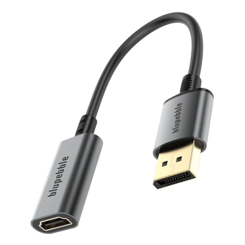 Blupebble 4K DP Male To HDMI Female Adapter - Gray Blupebble 4K DP Male To HDMI Female Adapter - Gray