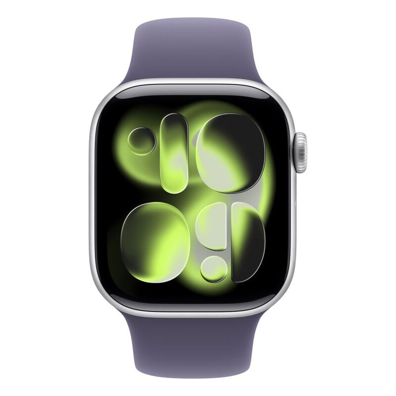 Apple Watch Series 11 GPS 42mm Silver Aluminium Case with Purple Fog Sport Band - M/L