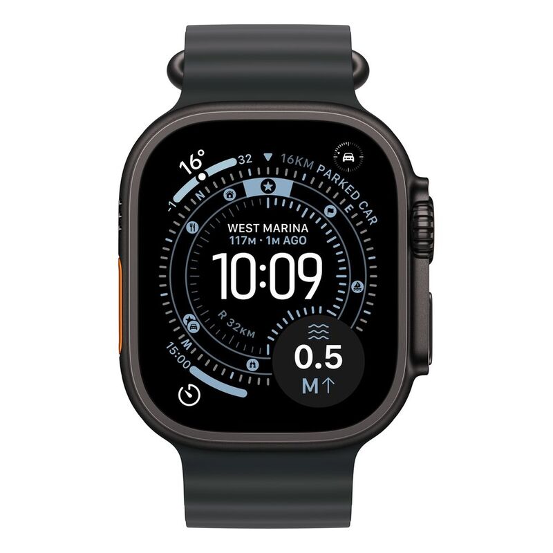 Apple Watch Ultra 3 GPS + Cellular 49mm Black Titanium Case with Black Ocean Band Apple Watch Ultra 3 GPS + Cellular 49mm Black Titanium Case with Black Ocean Band
