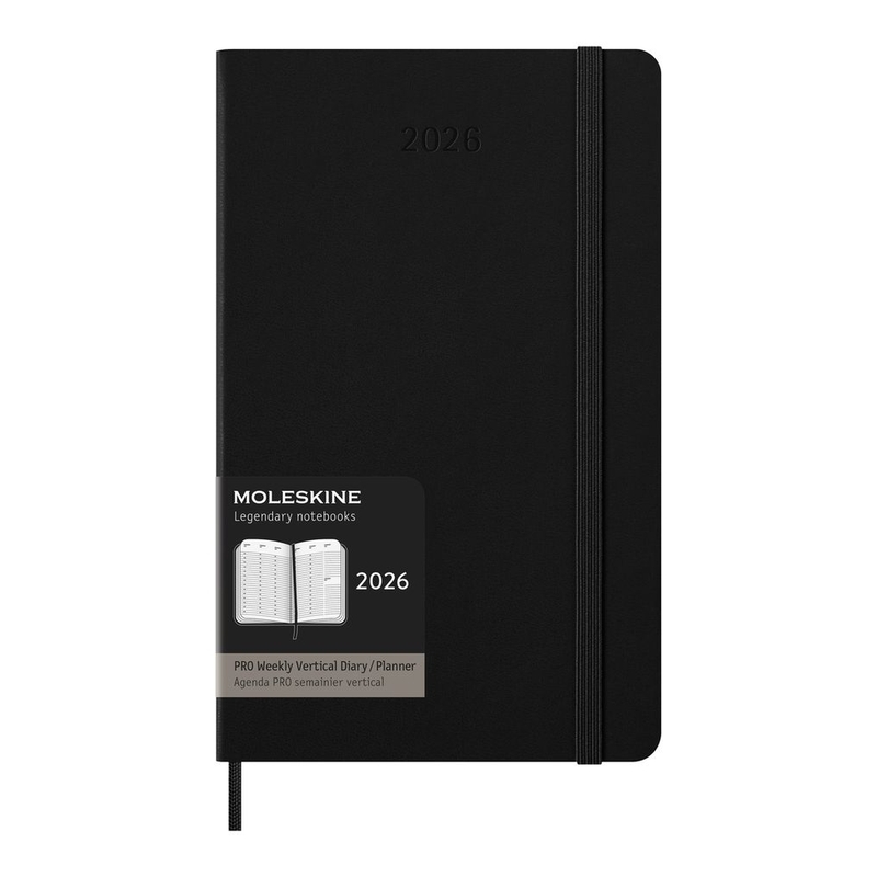 Moleskine 12M Pro Weekly Vertical Large Black Hard