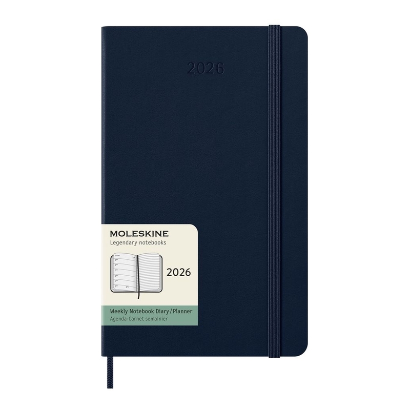 Moleskine 12M Weekly Notebook Large Sapphire Blue Hard