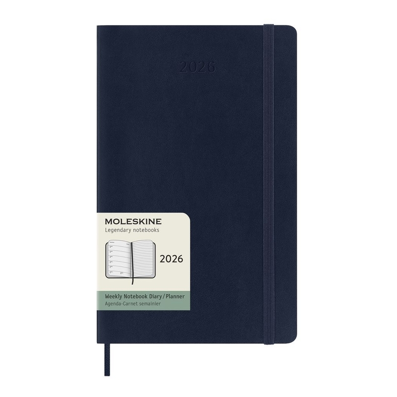 Moleskine 12M Weekly Notebook Large Sapphire Blue Soft