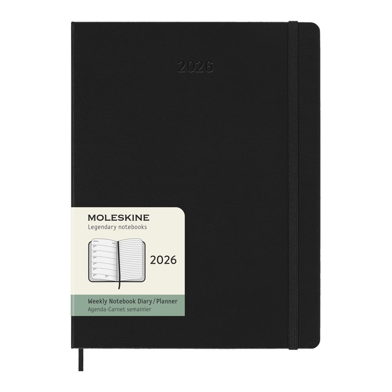 Moleskine 12M Weekly Notebook XL Black Hard