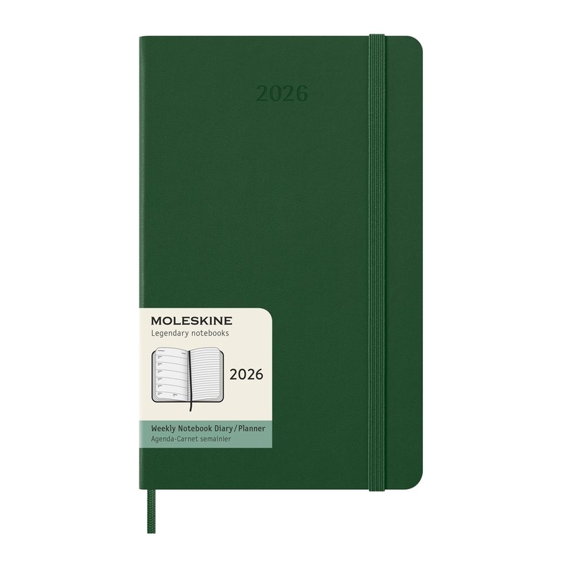 Moleskine 12M Weekly Notebook Large Myrtle Green Hard