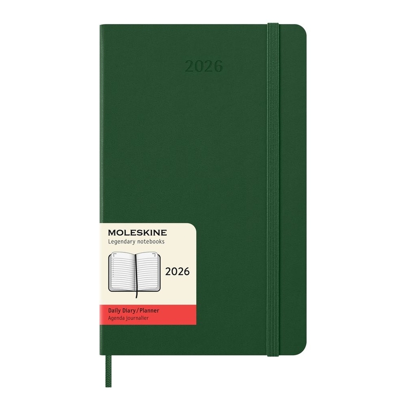 Moleskine 12M Daily Large Myrtle Green Hard Moleskine 12M Daily Large Myrtle Green Hard