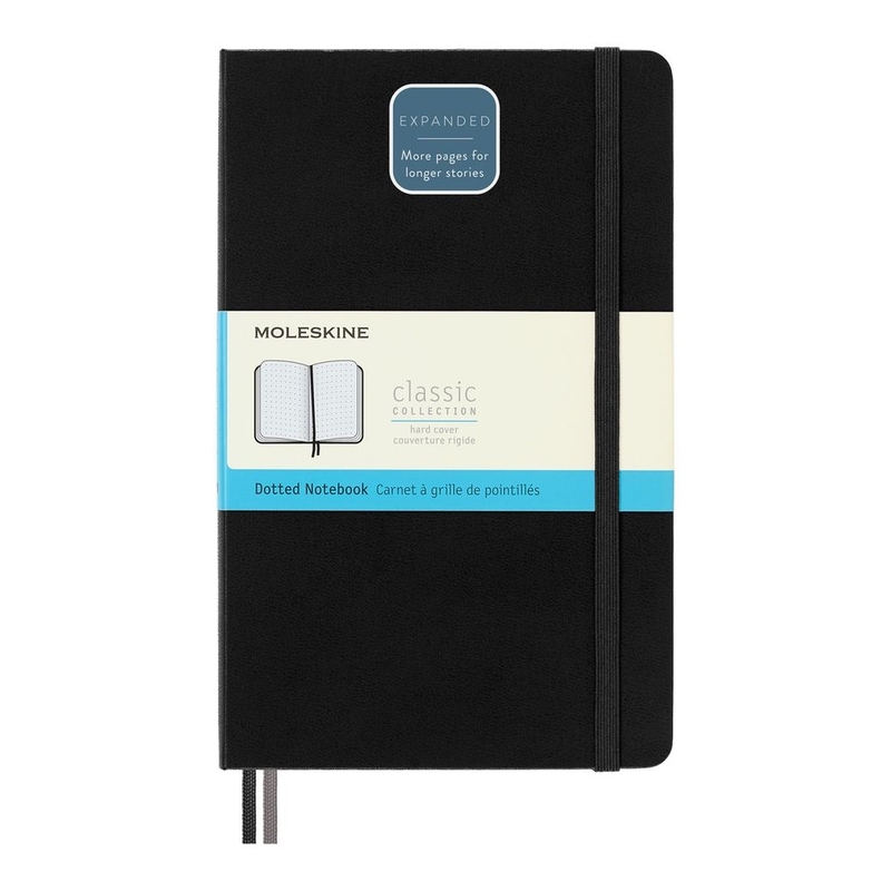 Moleskine Notebook Expanded Large Dotted Black Hard