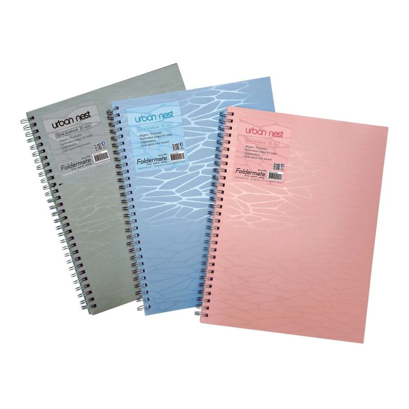 Foldermate Spiral B5 Notebook - Urban Nest (Assorted - Includes 1) Foldermate Spiral B5 Notebook - Urban Nest (Assorted - Includes 1)