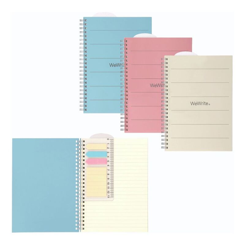 Foldermate Spiral A5 Notebook 70 Sheets Ruled - Wewrite (Assorted - Includes 1) Foldermate Spiral A5 Notebook 70 Sheets Ruled - Wewrite (Assorted - Includes 1)