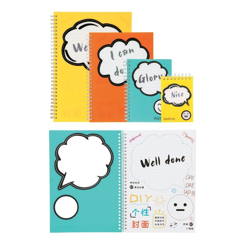 Foldermate Spiral B5 Notebook 70 Sheets - Hi There (Assorted - Includes 1) Foldermate Spiral B5 Notebook 70 Sheets - Hi There (Assorted - Includes 1)