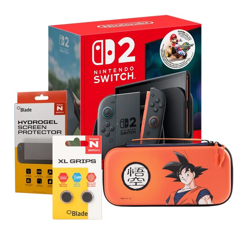 Nintendo Switch 2 Black Joy-Con Console (Hong Kong Version) + Mario Kart World Bundle (With Blade Dragon Ball Z Premium Bag + Hydrogel Screen Prote... Nintendo Switch 2 Black Joy-Con Console (Hong Kong Version) + Mario Kart World Bundle (With Blade Dragon Ball Z Premium Bag + Hydrogel Screen Prote...