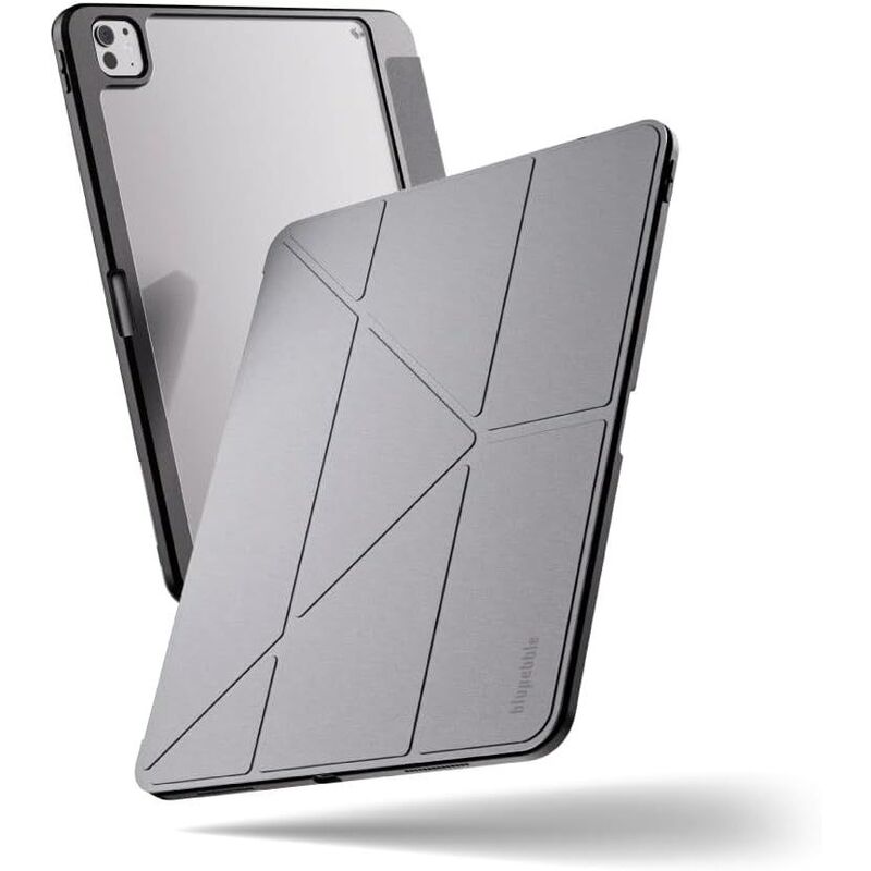 Blupebble New Yorker Slim Case with Y-Fold Stand for iPad Pro 11 Inch 2024 - Grey