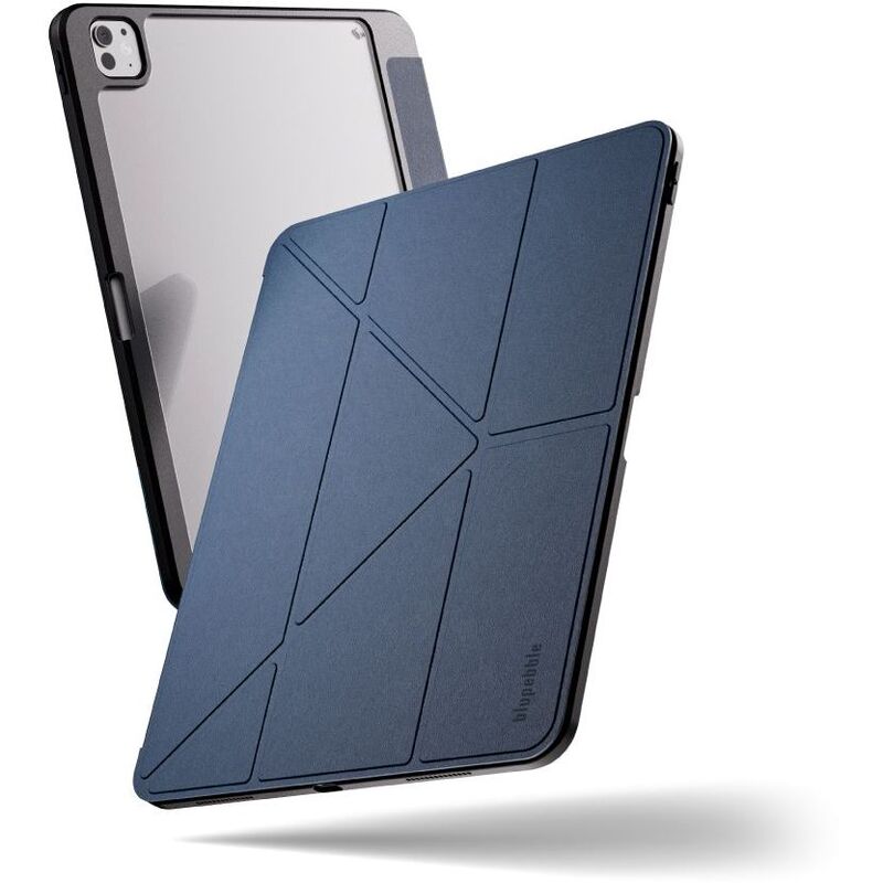 Blupebble New Yorker Slim Case with Y-Fold Stand for iPad Air 13 Inch 2024 - Navy Blue