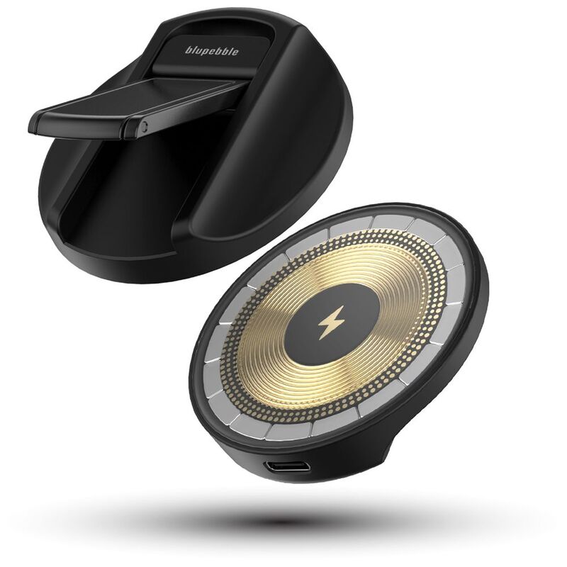 Blupebble Lucid Maggrip Magsafe Magnetic Grip Holder with Adjustable Kickstand & 15 Watt Wireless Charging - Black