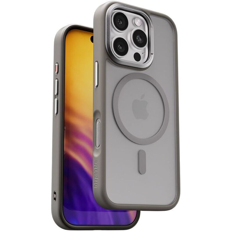 Blupebble Hybrid Matte Case Compatible with Magsafe iPhone 16 Pro Max 6.9-Inch- Titanium