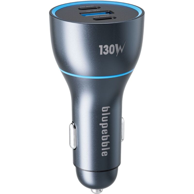 Blupebble Navi Power 130W Car Charger with 2 PD & 1 Qc 3.0