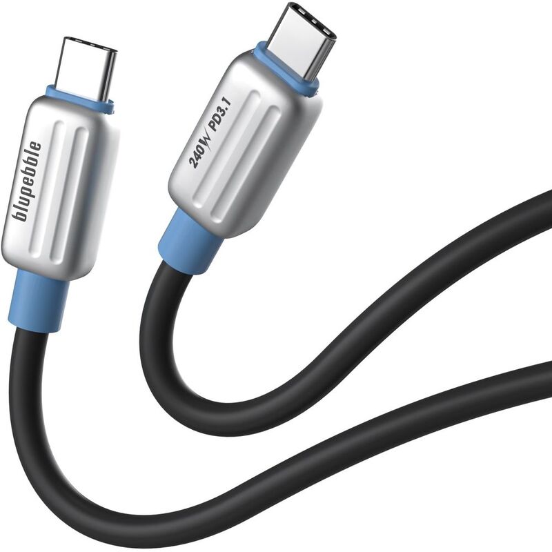 Blupebble Powerflow USB-C to USB-C 240W PD3.1 Cable 2M - Black