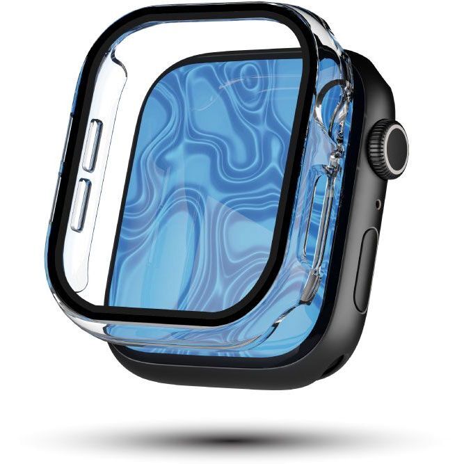 Blupebble Rock Series Slim Armour with Screen Protector Case for Apple Watch Series 10 46mm - Clear