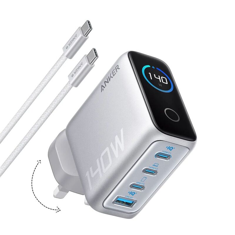 Anker Pd Fast Charger 140W - Dark Silver Anker Pd Fast Charger 140W - Dark Silver