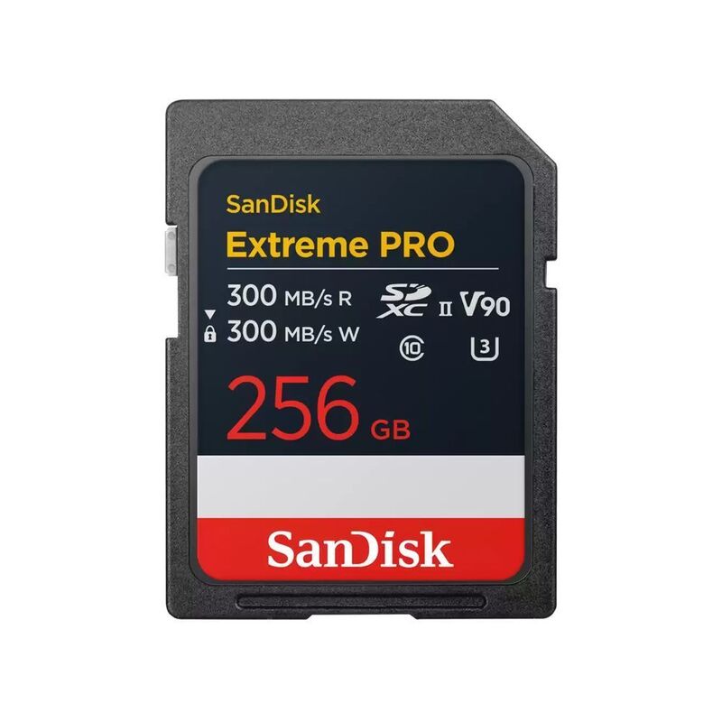 Sandisk Extreme Pro 256Gb Sdxc Memory Card (300Mb/S Read & Write Speeds/ 8K/ V90/ Uhs-II)