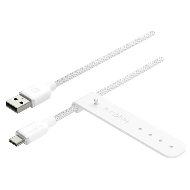 Mophie ChargeStream USB-A To USB-C 1m Braided Cable - White Mophie ChargeStream USB-A To USB-C 1m Braided Cable - White