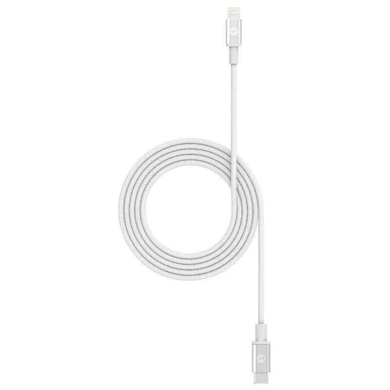 Mophie ChargeStream Cables USB-C To Lightning 1m Braided Cable - White Mophie ChargeStream Cables USB-C To Lightning 1m Braided Cable - White