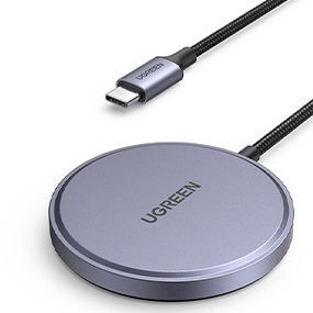 Ugreen Magnetic Wireless Charger Pad 15W Qi2 Builtin USB-C Braided Cable 1.5M - Black Ugreen Magnetic Wireless Charger Pad 15W Qi2 Builtin USB-C Braided Cable 1.5M - Black