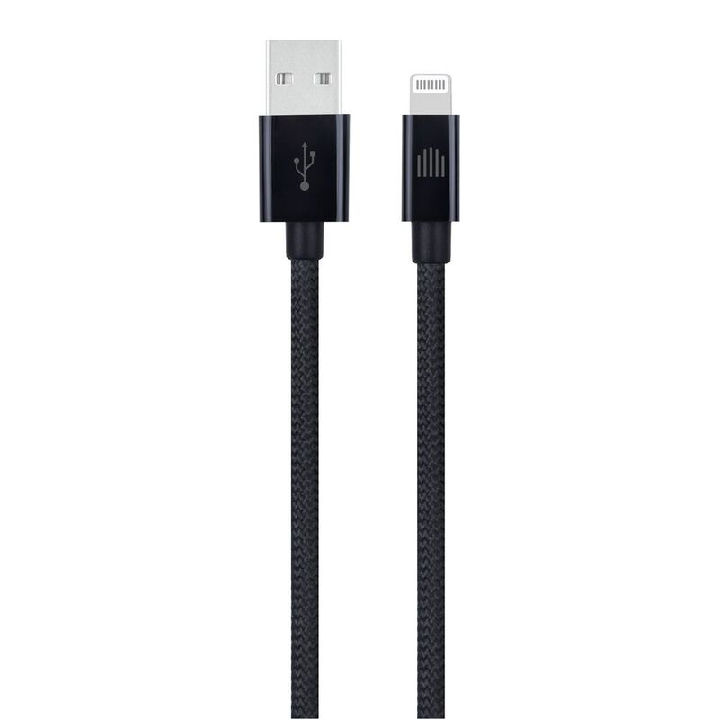 Dviced Cable USB-A To Lightning Nylon Textile 1.25M - Black Dviced Cable USB-A To Lightning Nylon Textile 1.25M - Black