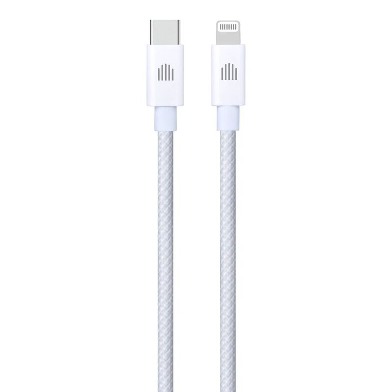 Dviced Cable USB-C To Lightning Nylon Textile 1.25M - White Dviced Cable USB-C To Lightning Nylon Textile 1.25M - White