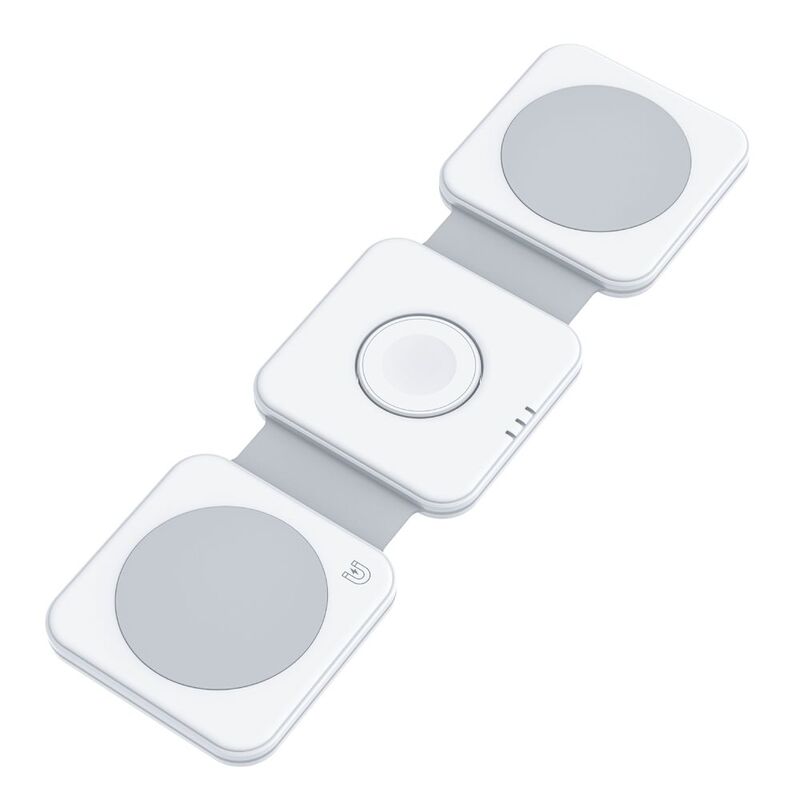 Dviced 3-In-1 Foldable Magnetic Wireless Charger - White
