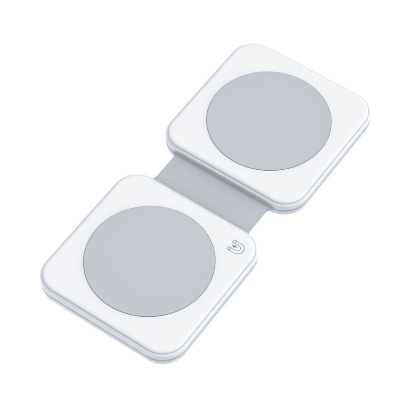 Dviced 2-In-1 Foldable Magnetic Wireless Charger - White Dviced 2-In-1 Foldable Magnetic Wireless Charger - White