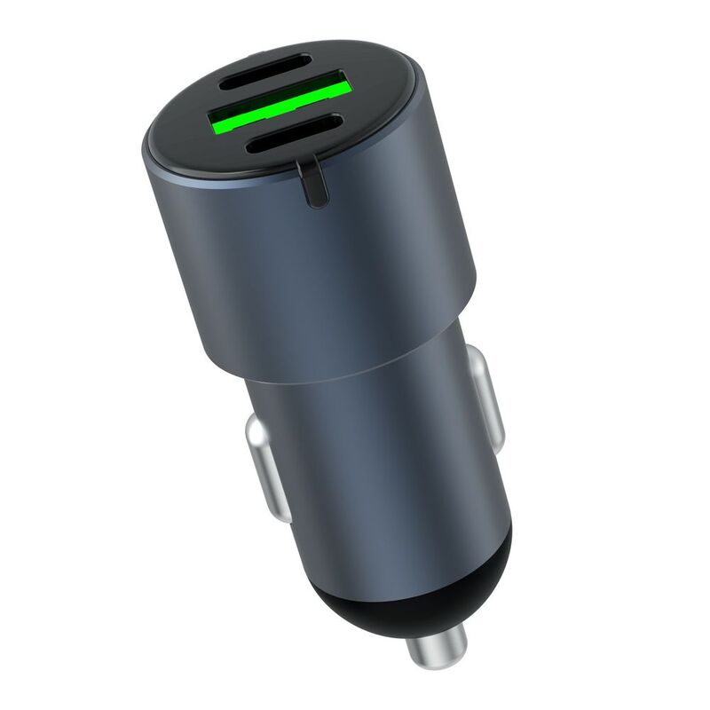 Dviced Car Charger 60W 2 USB-C 1 USB-A - Grey