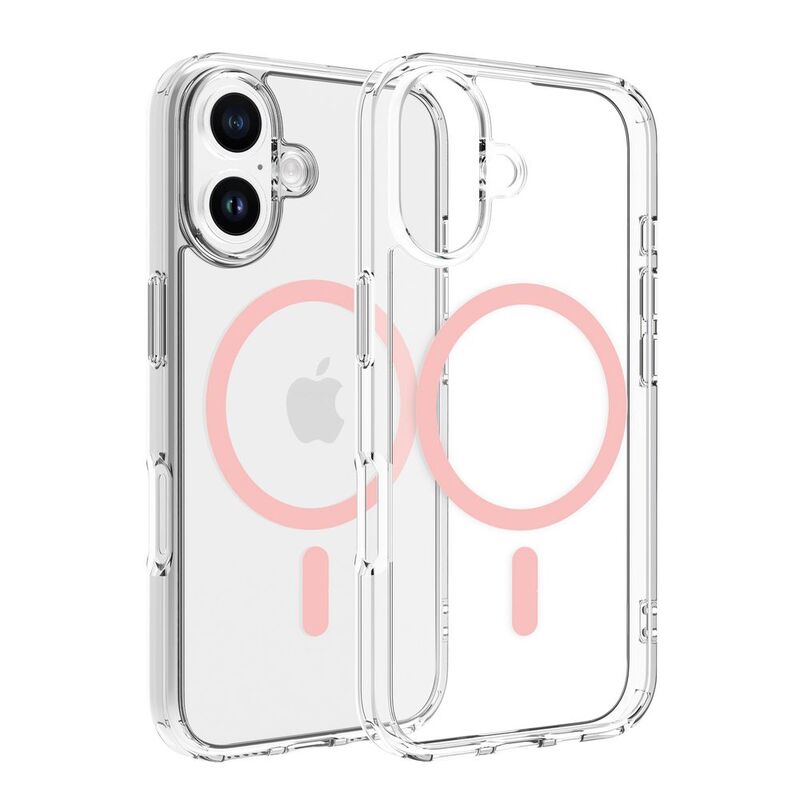 Dviced Magsafe iPhone 16 Case Clear - Pink