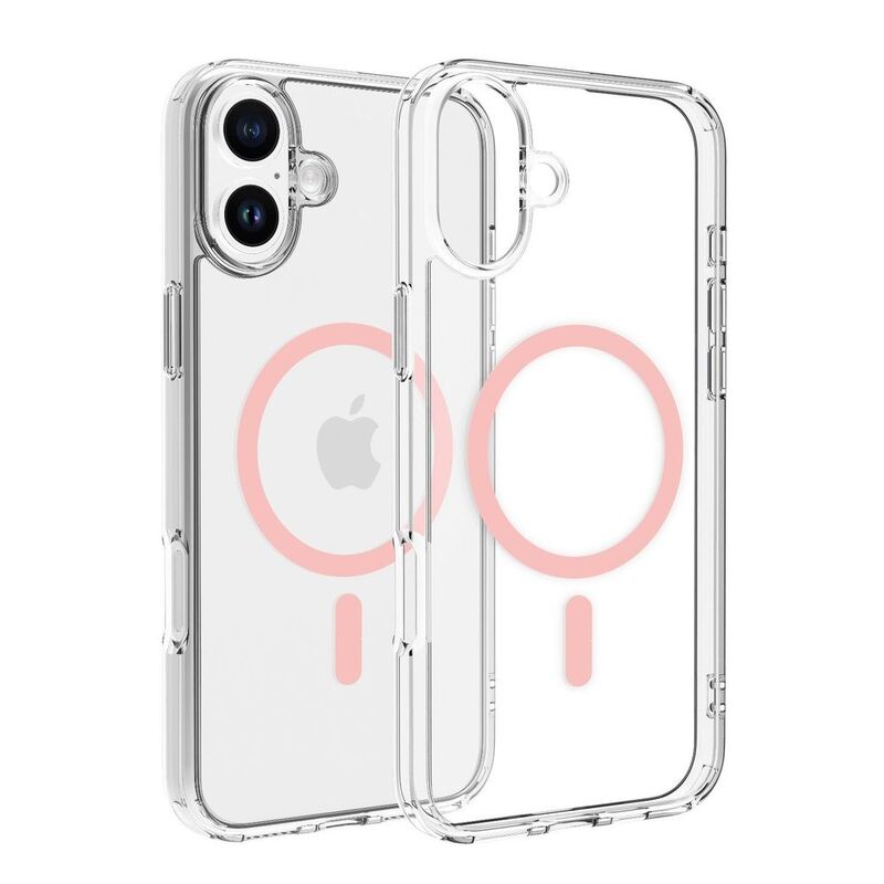 Dviced Magsafe iPhone 16 Plus Case Clear - Pink
