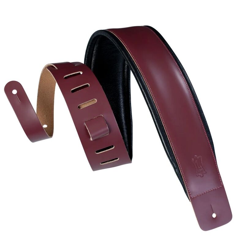Levy's DM1PDBRG Guitar Strap Larsen Leather Deluxe Series - Burgundy Levy's DM1PDBRG Guitar Strap Larsen Leather Deluxe Series - Burgundy