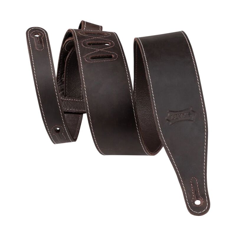 Levy's M17BASDBR Guitar Strap Like Butter Series - Dark Brown Levy's M17BASDBR Guitar Strap Like Butter Series - Dark Brown