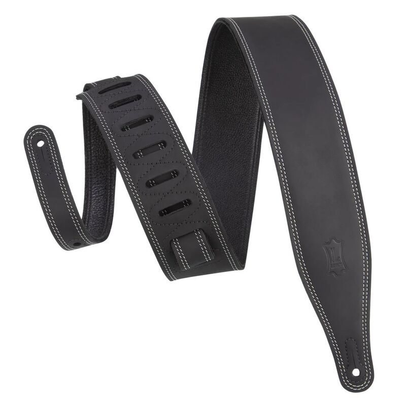 Levy's M17BDSBLKGuitar Strap Like Butter Series Double Stitched - Black