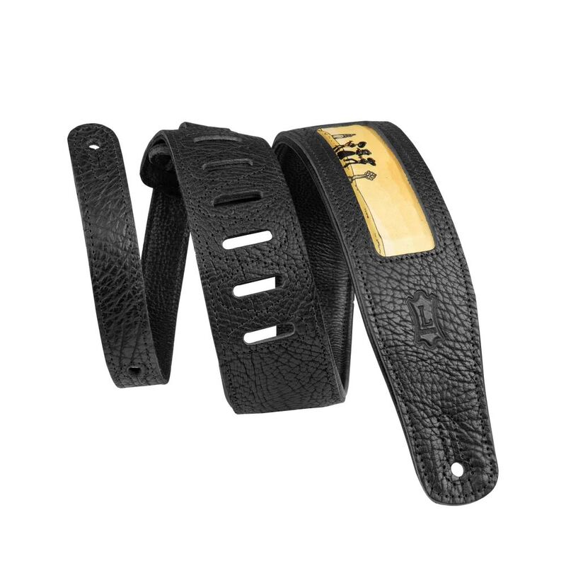 Levy's M26CAl001 Guitar Strap Calaca Leather Series - Black Mariachi Levy's M26CAl001 Guitar Strap Calaca Leather Series - Black Mariachi