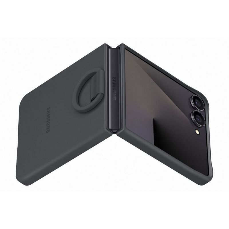 Samsung Galaxy Flip7 Ring Silicone Case - Black Samsung Galaxy Flip7 Ring Silicone Case - Black