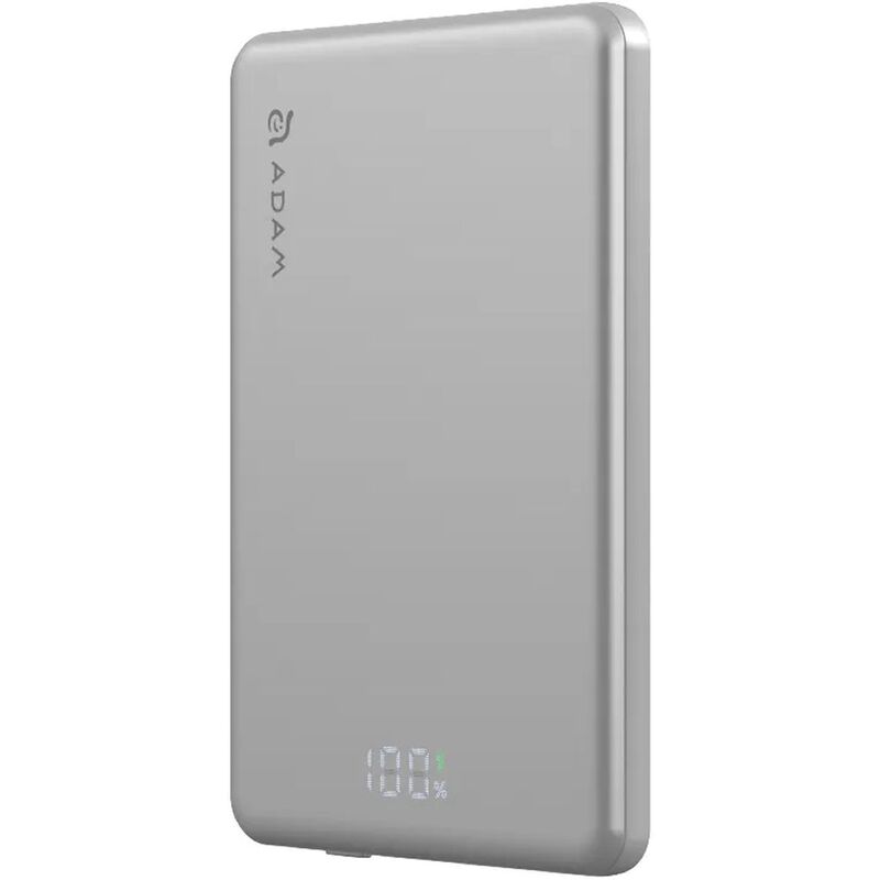Adam Elements Vionta L5 Ultra Slim Magnetic Wireless Charging 5000mAh Power Bank - Silver Adam Elements Vionta L5 Ultra Slim Magnetic Wireless Charging 5000mAh Power Bank - Silver