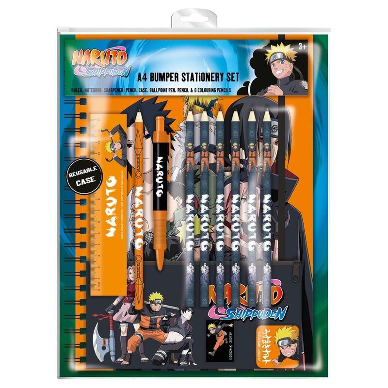 Pyramid DST Naruto A4 Bumper Stationery Set Pyramid DST Naruto A4 Bumper Stationery Set