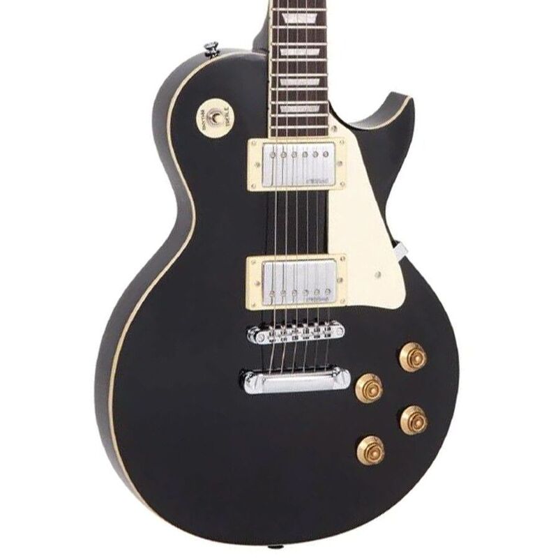 Vintage V100BLK Reissued Electric Guitar - Boulevard Gloss Black Vintage V100BLK Reissued Electric Guitar - Boulevard Gloss Black