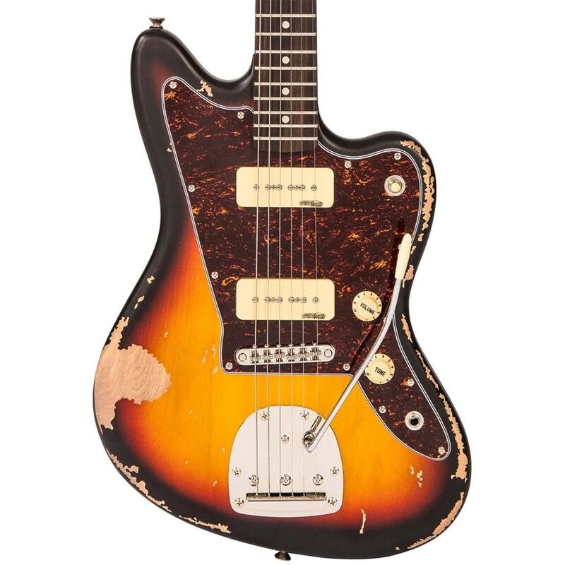 Vintage V65VMRSB Icon Electric Guitar - Distressed Tobacco Sunburst Vintage V65VMRSB Icon Electric Guitar - Distressed Tobacco Sunburst