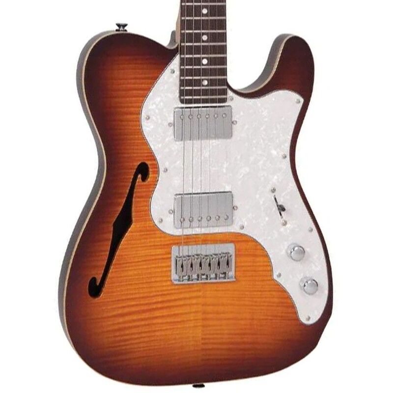 Vintage V72HFTB Reissued Custom Spec Electric Guitar - Flame Tobacco Burst Vintage V72HFTB Reissued Custom Spec Electric Guitar - Flame Tobacco Burst
