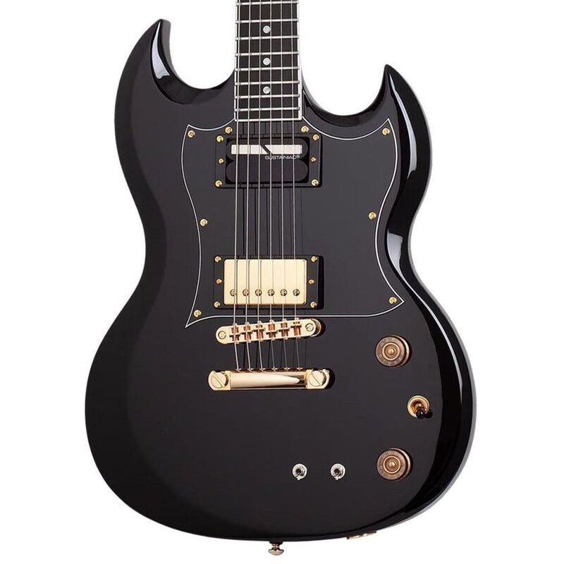 Schecter 545 ZV-H6LLYW66D-S Electric Guitar - Gloss Black Schecter 545 ZV-H6LLYW66D-S Electric Guitar - Gloss Black