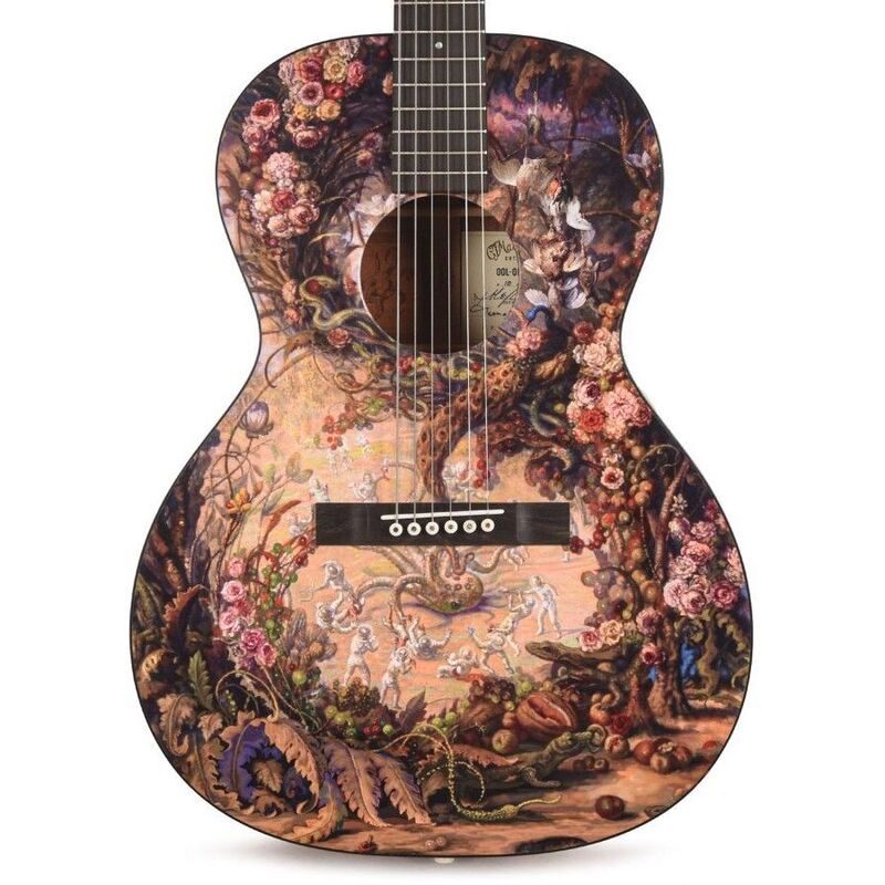 Martin 00LOLIVER Oliver Acoustic Guitar - Julie Heffernan's -InchSelf-Portrait As Arms And The Men-Inch Martin 00LOLIVER Oliver Acoustic Guitar - Julie Heffernan's -InchSelf-Portrait As Arms And The Men-Inch