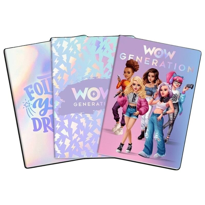 Wow Generation A5 Soft Cover Notebooks 80 Sheets Gsm (Pack of 3) Wow Generation A5 Soft Cover Notebooks 80 Sheets Gsm (Pack of 3)