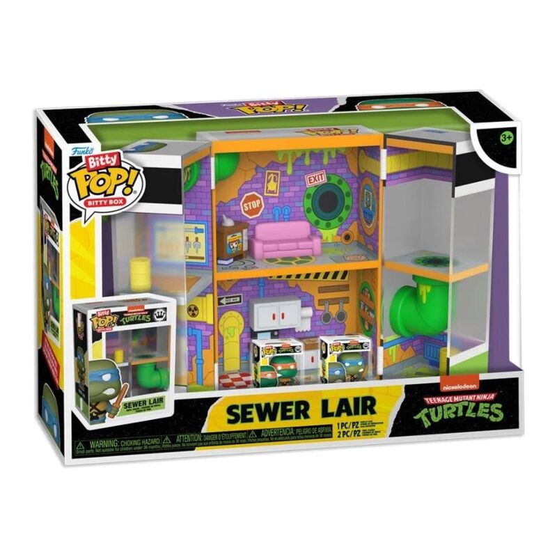 Funko Bitty Pop! Box Animation Teenage Mutant Ninja Turtle Sewer Lair Vinyl Figure