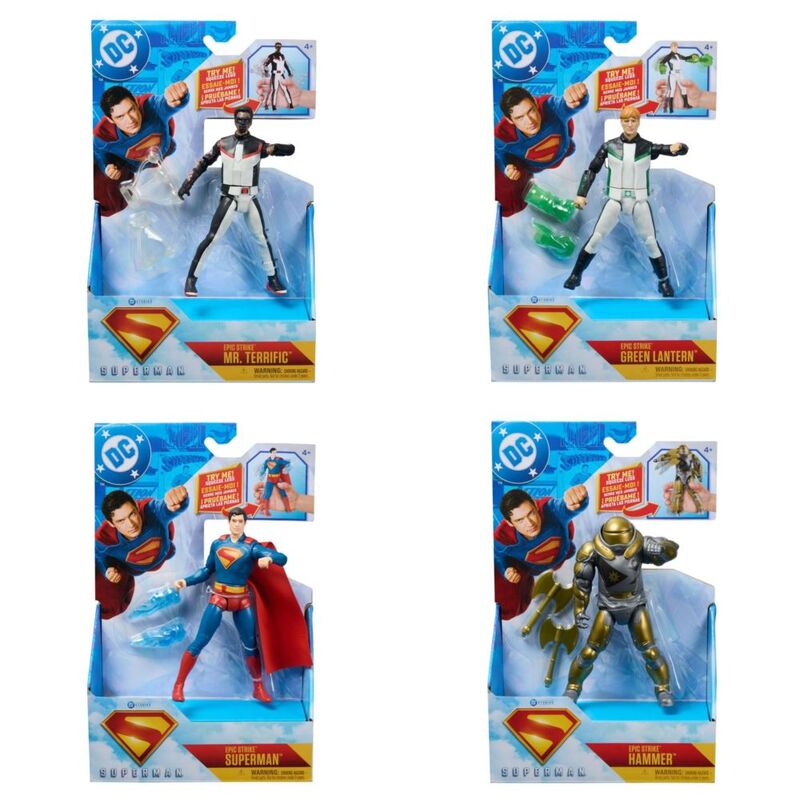 DC Comics Superman Movie Figure 6-Inches Feature Battle Attack (Assorted - Includes 1) DC Comics Superman Movie Figure 6-Inches Feature Battle Attack (Assorted - Includes 1)
