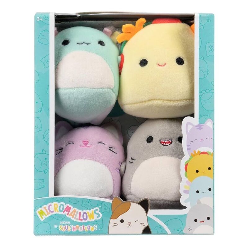 SQUISHMALLOW Micromallows Irina Tabitha Gordon Tex 2.5-Inch Plush Toy (Pack of 4) SQUISHMALLOW Micromallows Irina Tabitha Gordon Tex 2.5-Inch Plush Toy (Pack of 4)